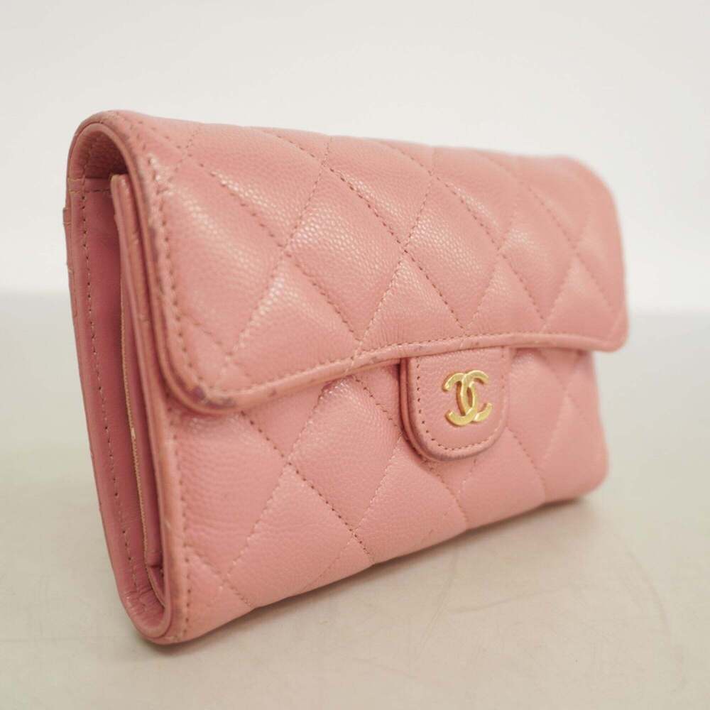 CHANEL Pink Caviar Leather Wallet - Picture 2 of 11